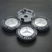 Колпачки на ступицу Мерседес/Mercedes-Benz NZDK 036 пластик, металл, 4 шт.